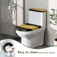 thumbnail image 4 of HELLHERO Happy New Year Stretch Stretchy Fabric 2 Pieces with Adjustable Toilet Lid Covers Set Dustproof, 4 of 8