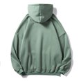 thumbnail image 3 of SMihono Mens Hoodie Large Size Kangaroo Pockets Cozy Sweatshirt Graphic Tees Comfy Loose Fit Casual Relaxed Tops Raglan Long Sleeve Blouse Classic Stylish Solid Color Pullover Green 6, 3 of 3