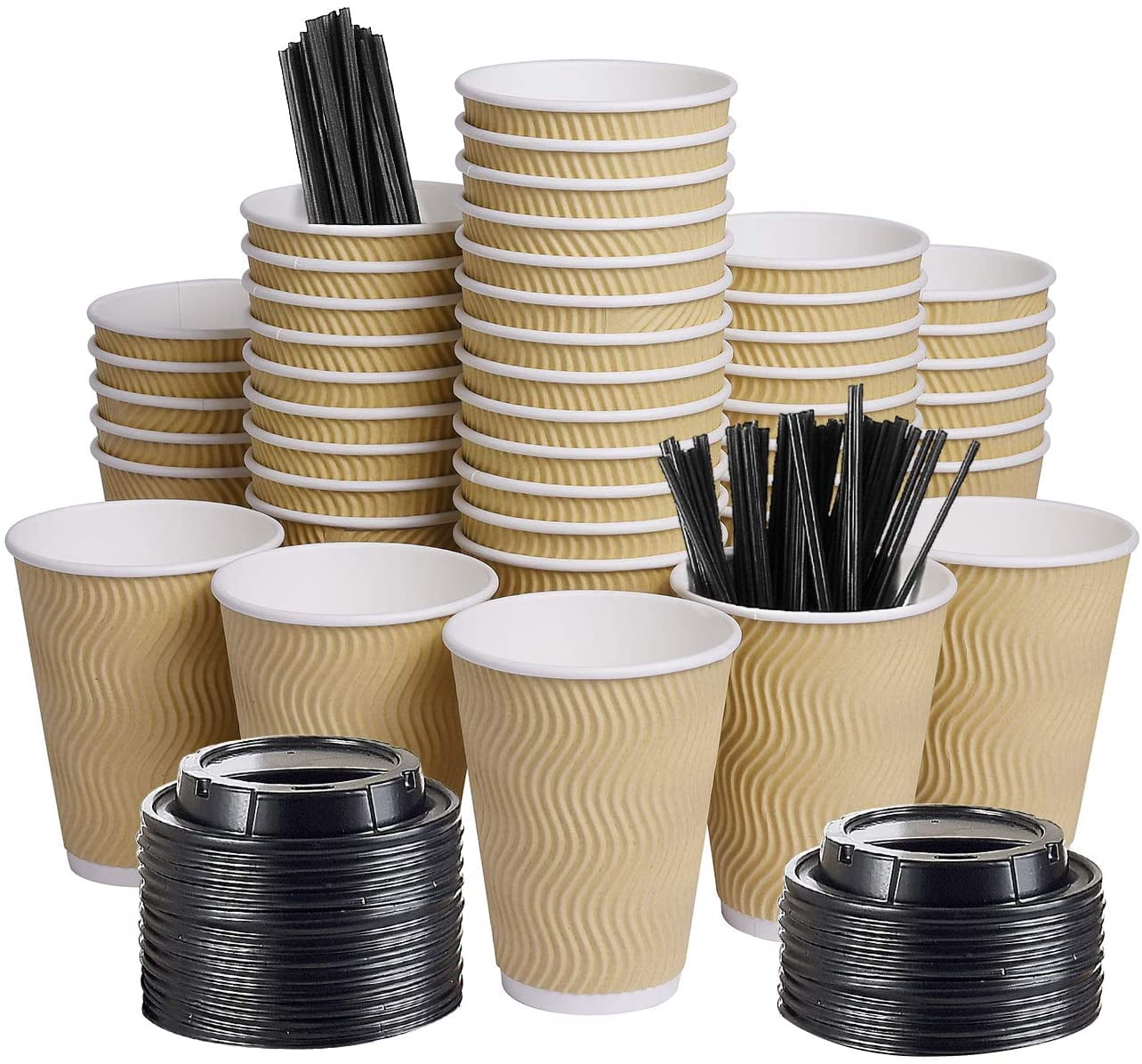 Coffee Cups With Lids Walmart OzBSP 100 Pack 12 Oz Disposable Coffee   3aa2274f Bd94 426b B991 076ae421367d.168623328f03cab3de6404129cecbcc5 