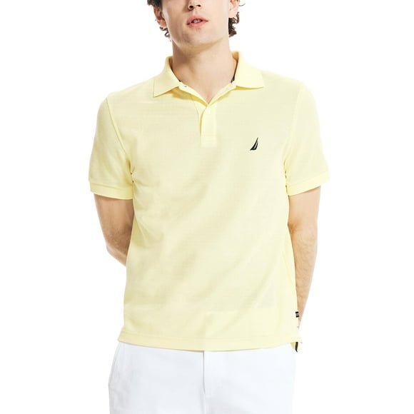 Polo Nautica para hombre, manga corta, diseño liso, diseño Corn, talla S