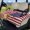 thumbnail image 3 of Whosucclay Golf Cart Accessories for Club Car EZGO, 4 Storage Pockets Golf Cart Seat Cushion Cover Stain-Resistant Club Car Seat Cover, American Flag Striped, 3 of 9