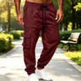 thumbnail image 2 of Men's Cargo Jogger Pants Elastic Waist Multi-Pocket Utility Casual Work pants, 2 of 6