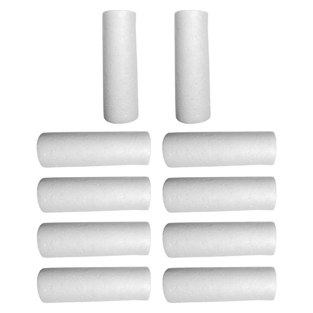 KLKCMS 10 Pieces Foam Circles for Crafts Foam Tube for DIY Modeling School Projects 11x3.5cm