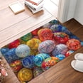 thumbnail image 2 of Salouo Easter Eggs Pattern Outdoor Indoor Sturdy Doormats 16’’×24’’, Anti Fatigue Soft Flannel Thick Door Mat,Non-Slip Rectangle Rug Cushion, 2 of 7