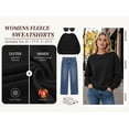 thumbnail image 2 of TEMOFON Sweatshirt for Women Fleece Lined Womens Sweatshirt Crewneck Long Sleeve Pullover Soft Warm Black Casual Winter Sweatshirt XXL, 2 of 9