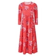 thumbnail image 1 of Odeerbi Vestidos Florales de Manga Larga Para Niñas Vestido Con Estampado de Plantas Multicolor, 1 of 4