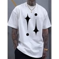 thumbnail image 1 of Camiseta de manga corta con cuello redondo para hombre, estampada, sencilla y moderna, cómoda y transpirable, ideal para vacaciones de primavera y verano y para el tiempo libre., 1 of 5