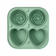 thumbnail image 2 of Ice Cube Tray,Rose & Heart Large Ice Cube Tray Non Stick Food Grade Silicone Ice Ball Maker Whiskey Ice For Cocktails Whiskey Built In Funnel, 2 of 9