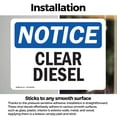 thumbnail image 3 of (2 Pack) Clear Diesel OSHA Notice Sign 14 Inch X 10 Inch Vinyl Label Decal Sticker Weather Resistant, UV Protected for Workplace, Business, and Construction Site, Made in the USA, 3 of 7
