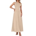 thumbnail image 2 of Women'S Summer Sleeveless Maxi Dress One Shoulder Casual Slim Swing Pleated Formal Dresses with Pockets Color XL, 2 of 9
