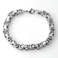 thumbnail image 2 of QQTDFG 7"-11" Fashion Women Men Chain Stainless Steel Byzantine Link Bracelet 5/6/8mm-Silver-8mm-7.5inch or 19cm, 2 of 2