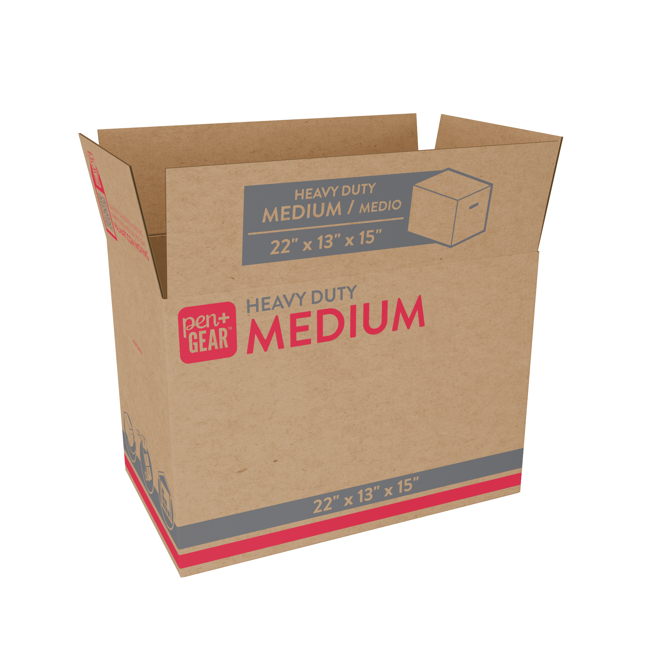 (10 pack) Pen+Gear Medium Heavy Duty Kraft Moving Boxes, 22 Inches x 13 Inches x 15 Inches