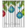 thumbnail image 1 of ABPHQTO Fashioanable Christmas Atmosphere Balls Cortina de ducha Impermeable Cortina de ducha 150x180 cm, 1 of 2