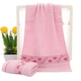 thumbnail image 1 of Billuyoard 2019 algodón LOVE melocotón corazón cara toalla baño cara absorbente paño de secado Toallas y Paños Rosado Billuyoard JJ7026-03, 1 of 3