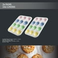 thumbnail image 4 of Thyme & Table 2-Pack 12 Cup Non-Stick Muffin Pan with Silicone Liners, 4 of 6
