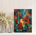 thumbnail image 2 of Qisvanset Geometric City Building Canvas Print 12x16 Inch Cafe Wall Decor, 2 of 8