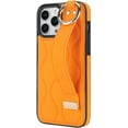 thumbnail image 2 of for iPhone 15 Pro Max Case with Wristband Strap, PU Leather Phone Case with Ring Stand Case for iPhone 15 Pro Max ZWD Orange, 2 of 18