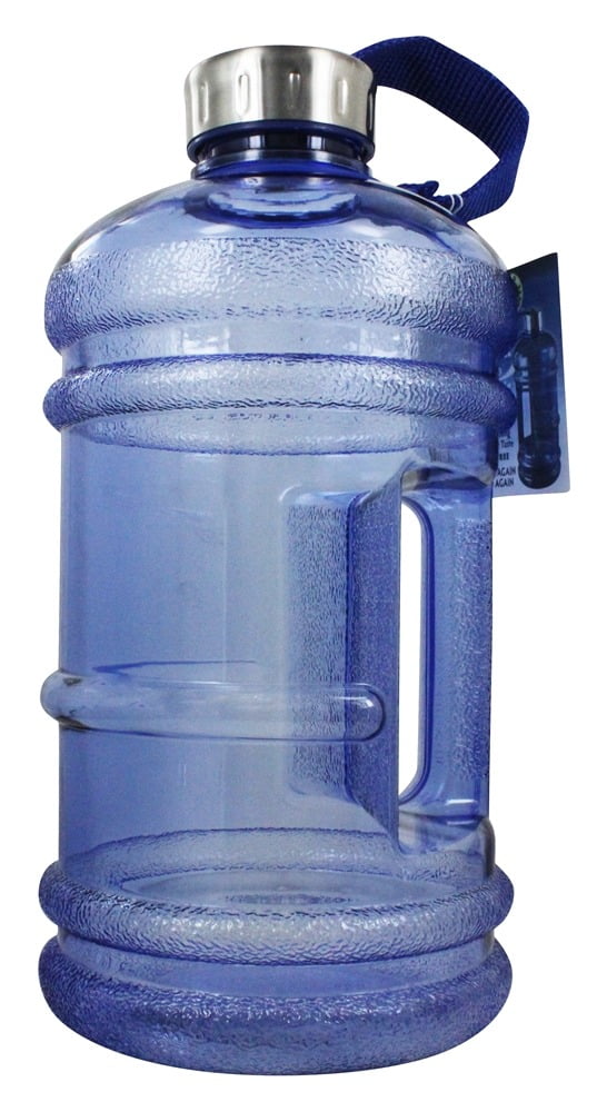 New Wave Enviro Products BPA Free Water Bottle with Handle Blue 2.2
