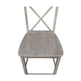 thumbnail image 4 of International Concepts Wooden X-Back Stool in Washed Gray Taupe, 4 of 9
