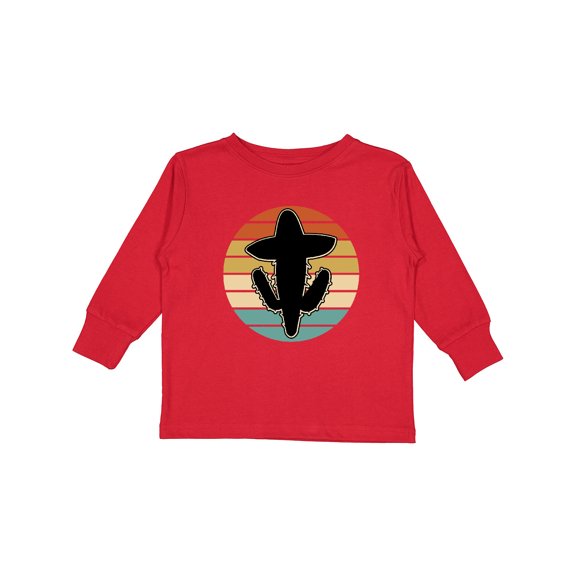 Inktastic Cactus Cinco De Mayo Vintage Boys or Girls Long Sleeve Toddler T-Shirt
