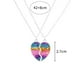 thumbnail image 2 of Collar Con Colgante de Medio Corazón ANGGREK Joyería Para Niños Y Niñas 42+8cm Metal Degradado, 2 of 7