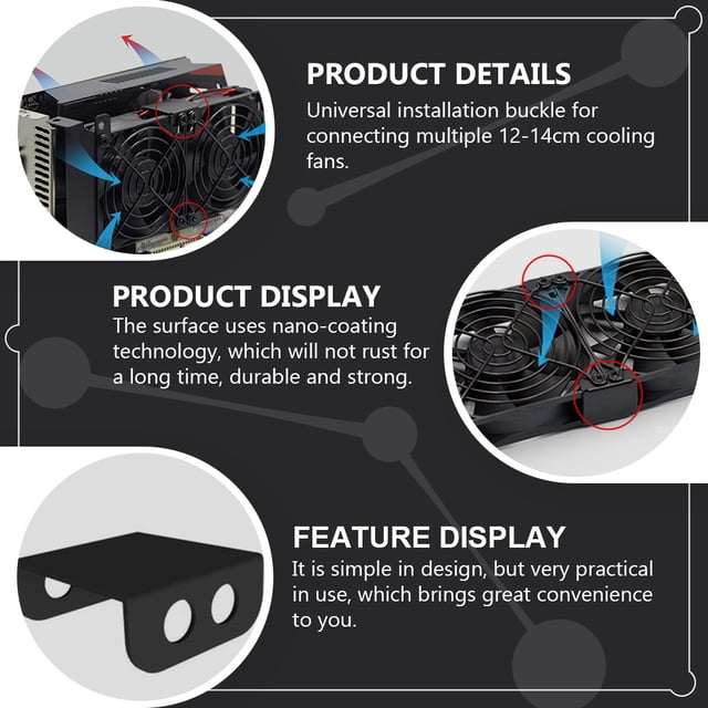 unbranded 4Ud Abrazadera Universal Para Fijación De Ventilador De Enfriamiento En Tarjeta Gráfica