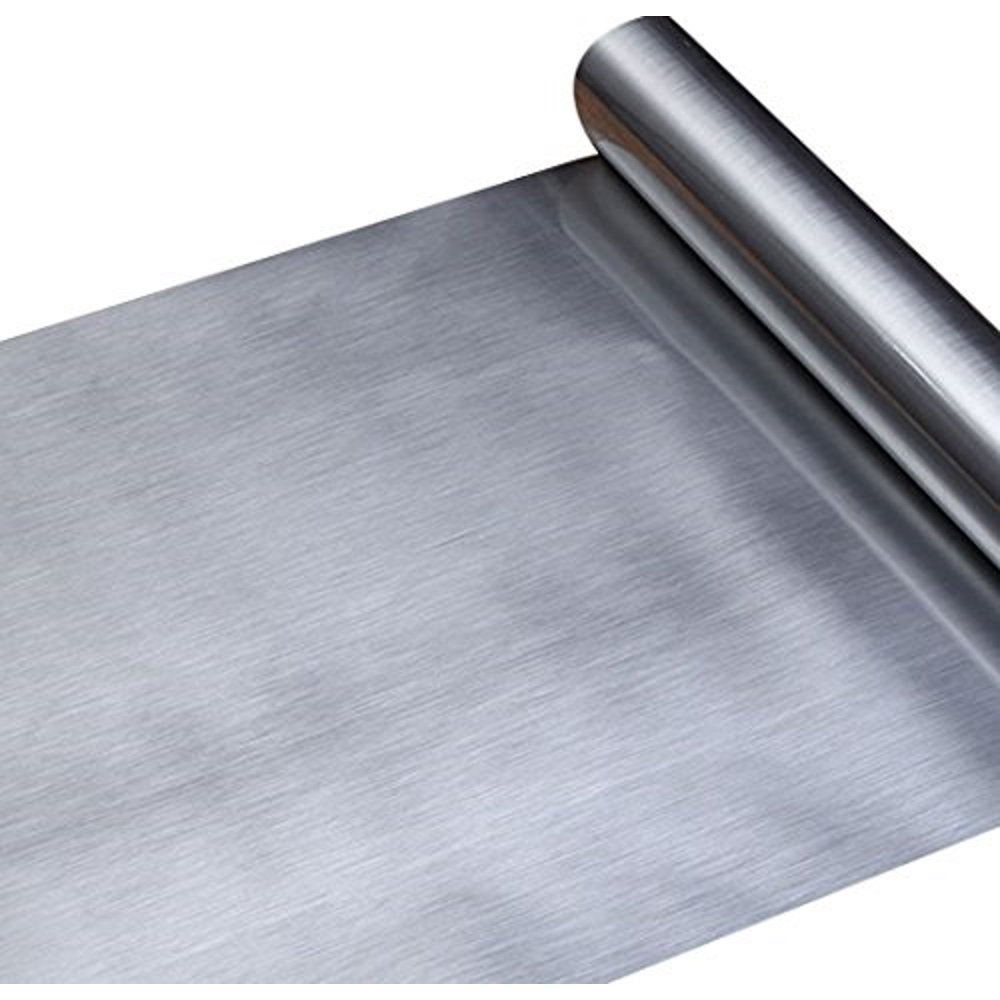Walldecor1 Stainless Steel Brushed Contact Paper for Dishwasher