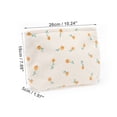 thumbnail image 2 of 1 Pc Bolsa de Maquillaje Floral Duradera para Mujeres para Actividades al Aire Libre Viaje Baño Color Beige de Corduroy, 2 of 3