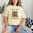 thumbnail image 2 of Book Lovers Tee, Home Is Where My Books Are Shirt, Literary Quote Top, Reader Gift Idea, Bibliophile Tshirt, Bookworm Clothing, Library, Butter Comfort Colors T-Shirt, Medium, 2 of 3