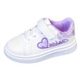 thumbnail image 2 of Dakaela 4-12YGirls Running Shoes Sweet Heart Pattern Soft Breathable Comfortable Casual Flat Fashion Sneakers with Hook and Loop, 2 of 7