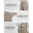 thumbnail image 5 of BALEAF Womens Yoga Dress Pants Work Bootcut with 4 Pockets Business Leggings Stretch High Waisted Slacks Casual 30" Beige XL, 5 of 7