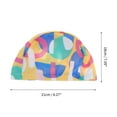 thumbnail image 4 of Gorro de natación geométrico irregular de nailon 1 Pc amarillo azul de Bargains únicos, 4 of 5