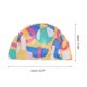 thumbnail image 4 of Gorro de natación geométrico irregular de nailon 1 Pc amarillo azul de Bargains únicos, 4 of 5