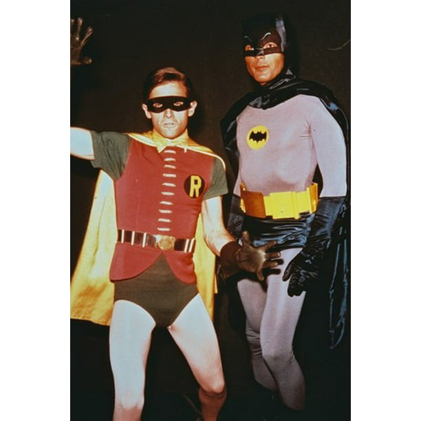 Adam West Burt Ward Action Pose as Batman and Robin 24x36 Poster -  
