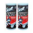 thumbnail image 1 of 75130 Scott Single Rolls Blue Shop Towels Disposable 55 Sheets Pack 110 Total Paper Towels (2 PACK BUNDLE) Professional DIY Oil Absorbent Wipes 39.5 Sq Feet a Roll, 1 of 5