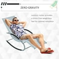 thumbnail image 4 of Patio Furniture Outsunny Zero Gravity Rocking Chair Outdoor Chaise Lounge Chair Recliner Rocker with Detachable Pillow and Durable Weather-Fighting Fabric for Patio, Deck, Pool, Grey,Outdoor Sofa, 4 of 8