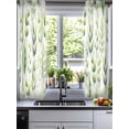 thumbnail image 2 of Green Leaves Sheer Curtains 45 Inch Length 2 Panels Set for Living Room/Bedroom, Summer Botanical Farmhouse Leaf Watercolor Kitchen Curtains Grommet Semi-Sheer Curtains Window Treatments 42"x45"x2, 2 of 7