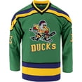 thumbnail image 1 of BOROLIN Mens Mighty Ducks Jersey #33 Goldberg Ice Hockey Jersey Green, 1 of 3