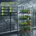 thumbnail image 6 of CONCETTA 4-Tier Mini & Portable Greenhouse with Wheels, Rust-Resistant Steel Frame, PVC Cover for Indoor or Outdoor Gardening, Clear, 6 of 11