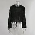 thumbnail image 4 of Kaemgyyd Crochet Cover Ups for Women Hollow out Long Sleeve Knit Coverup Summer Outfits Trendy Tie up Beach Swimsuit, 4 of 7