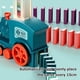 thumbnail image 5 of Kits de tren de dominó eléctrico de colocación automática de ladrillos Montessori para niños (azul), 5 of 6