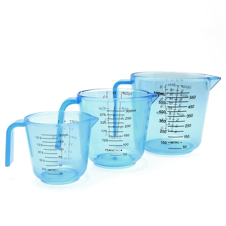 Tureclos Plastic Measuring Cups Multi Measurement Baking Cooking Tool Liquid Measure Jug Container, Size: 300 mL, Blue