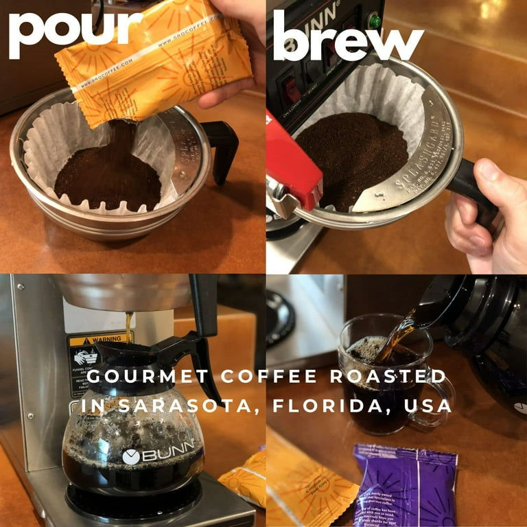 Sarasota Coffee Packets Signature Breakfast Blend Ground Coffee Packs Medium Roast Bulk Coffee Bags for 12 Cup Drip Coffee Makers 2.5 oz Bags
