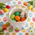 thumbnail image 4 of Easter Basket Plush Rabbit with Long Ears and Pouch Easter Basket Rabbit Bucket with Plaid Lining Carrying Baskets Candy Gift Bags Easter Decorations, 4 of 6