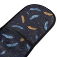 thumbnail image 2 of Dailycode Double Sided Oven Mitt with Loop Heat Resistant Kitchen Long Potholders 7" x 35" Falling Feathers, 2 of 6