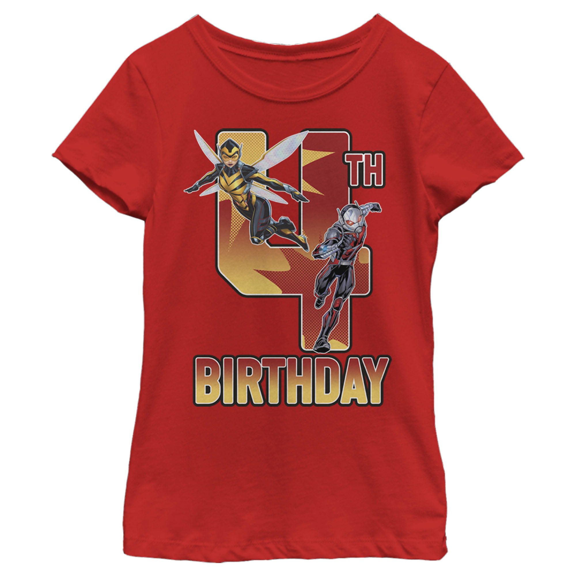 Marvel Marvel Girls' AntMan & Wasp 4th Birthday TShirt