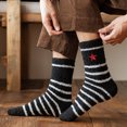 thumbnail image 3 of Mens Fuzzy Socks 5 Pairs Cozy Slipper Fluffy Socks Winter Warm Soft Cabin Stocking Comfy Sleep Fleece Socks, 3 of 7