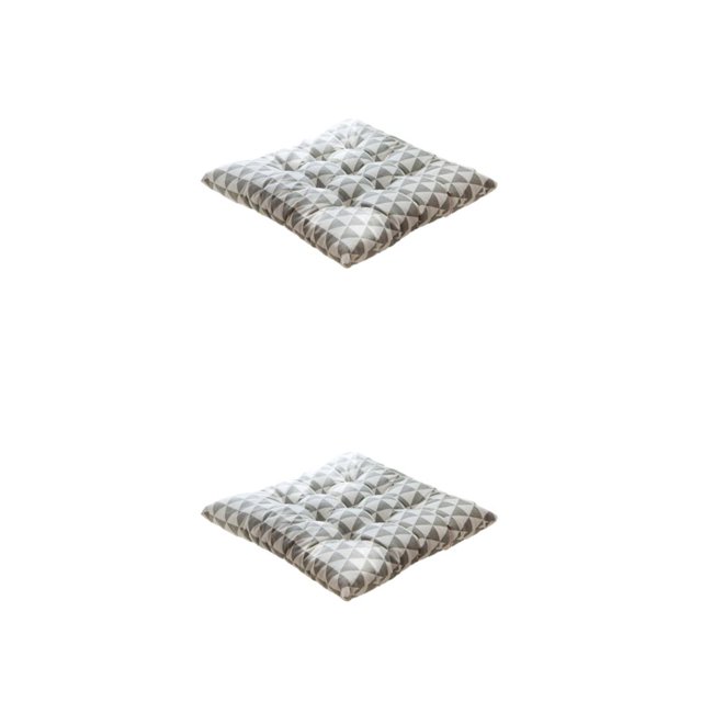 Youkk Soft And Comfortable Seat Cushions With Anti-slide Simple And Easy-care Square Chair Cushion Grey Triangles 2Set