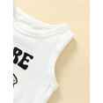 thumbnail image 5 of Bagilaanoe 2pcs Toddler Baby Boy Girl Short Pants Set Sleeveless Letter Print Tank Tops + Shorts 1T 2T 3T 4T 5T 6T Kids Casual Summer Outfits, 5 of 9