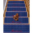thumbnail image 2 of Independence Day Star Stair Treads Non Slip for Steps Dark Blue American Penang Stars Stripe 10 Pcs Reusable Adhesive Stair Runner Mats for Dogs Elders Carpet Treads Rugs for Staircase 8x30 In, 2 of 7